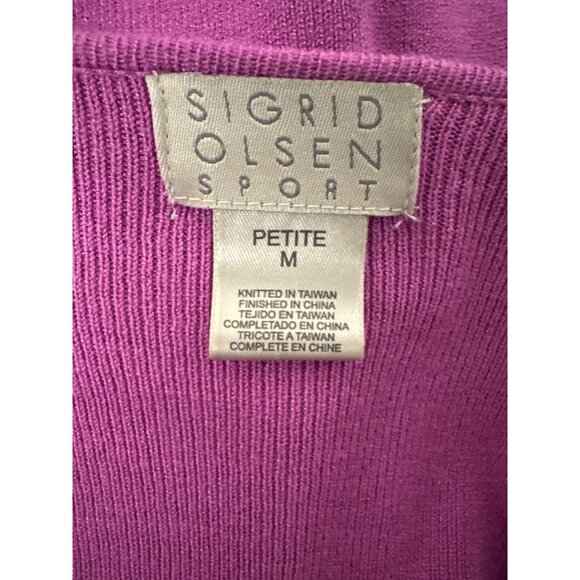 Vintage Sigrid Olsen Sport Petite M Knit Sweater Pink Rayon/Nylon Long Sleeve - Picture 11 of 13